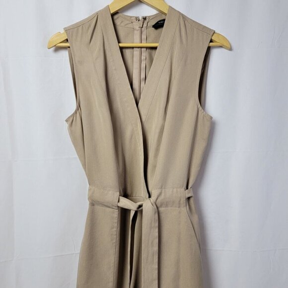 BCBGMaxAzria Ridley Khaki Asymmetric Jumpsuit - Beautiful - Picture 3 of 13